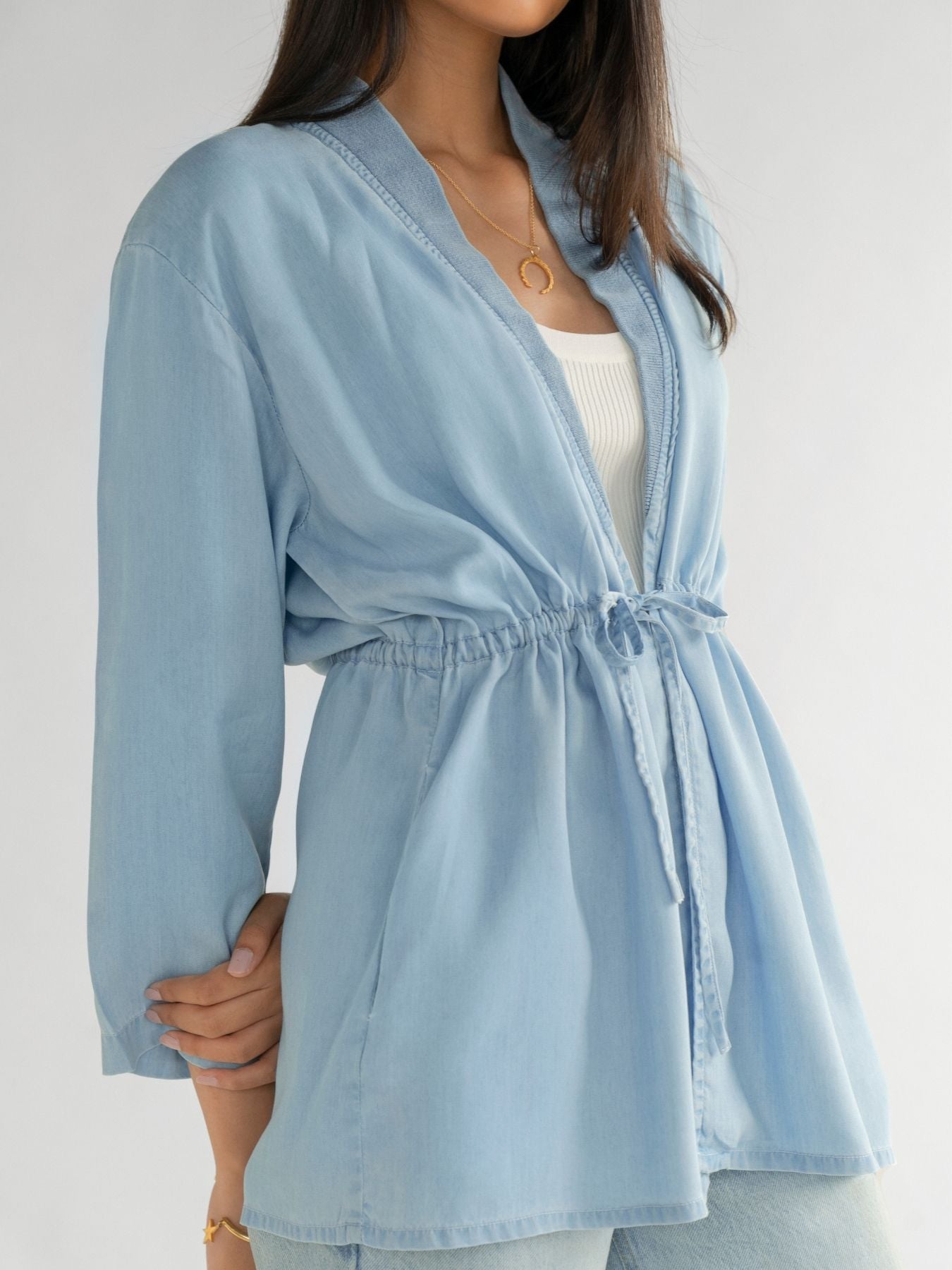 Releve Fashion Reistor Blue The Travel Light Jacket Ethical Designer Brand Sustainable Fashion Conscious Clothing Purchase with Purpose Shop for Good