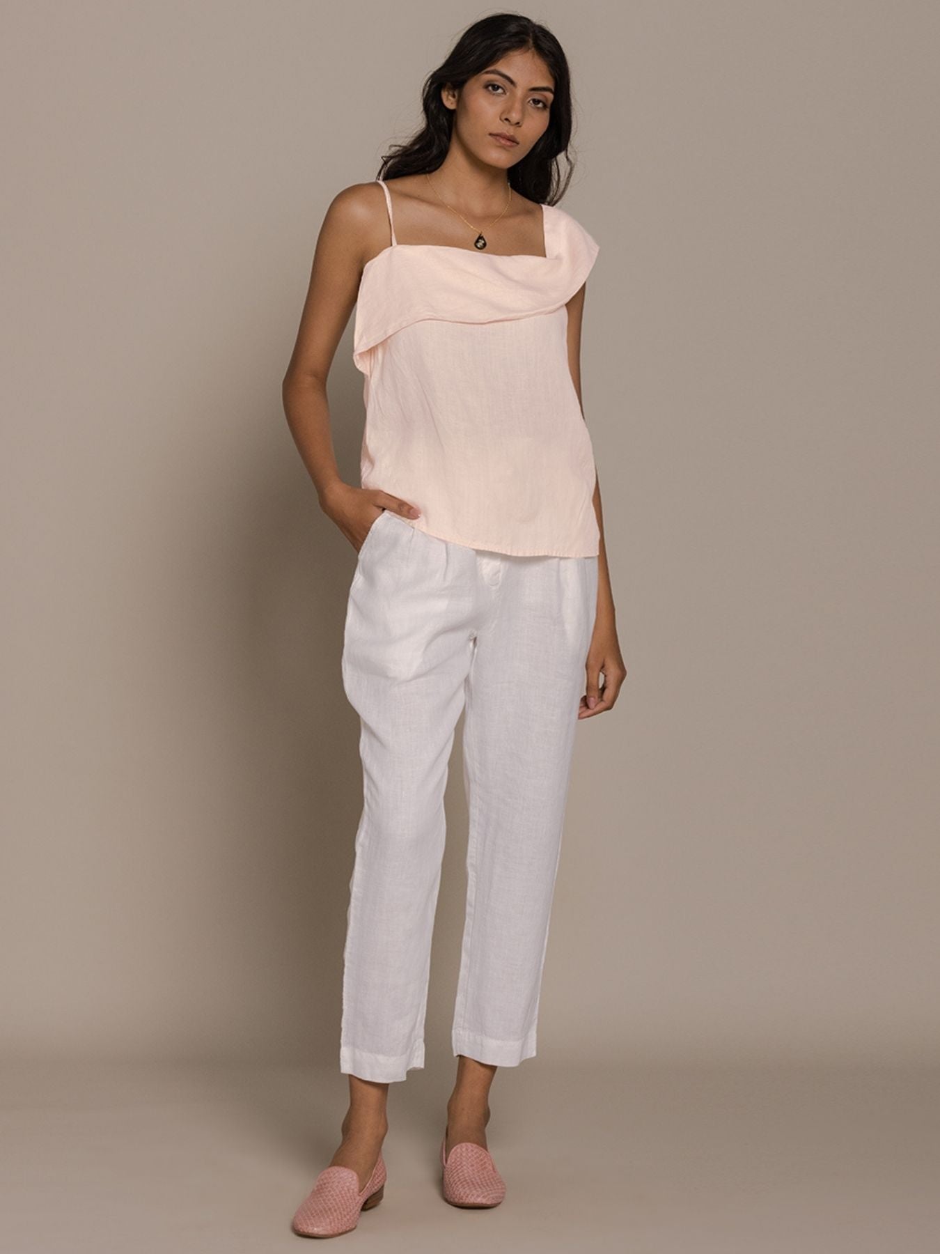 Releve Fashion Reistor Pink The Wandering Wave One-Shoulder Top Ethical Designer Brand Sustainable Fashion Conscious Clothing Purchase with Purpose Shop for Good