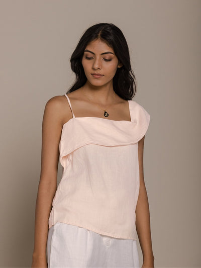 Releve Fashion Reistor Pink The Wandering Wave One-Shoulder Top Ethical Designer Brand Sustainable Fashion Conscious Clothing Purchase with Purpose Shop for Good