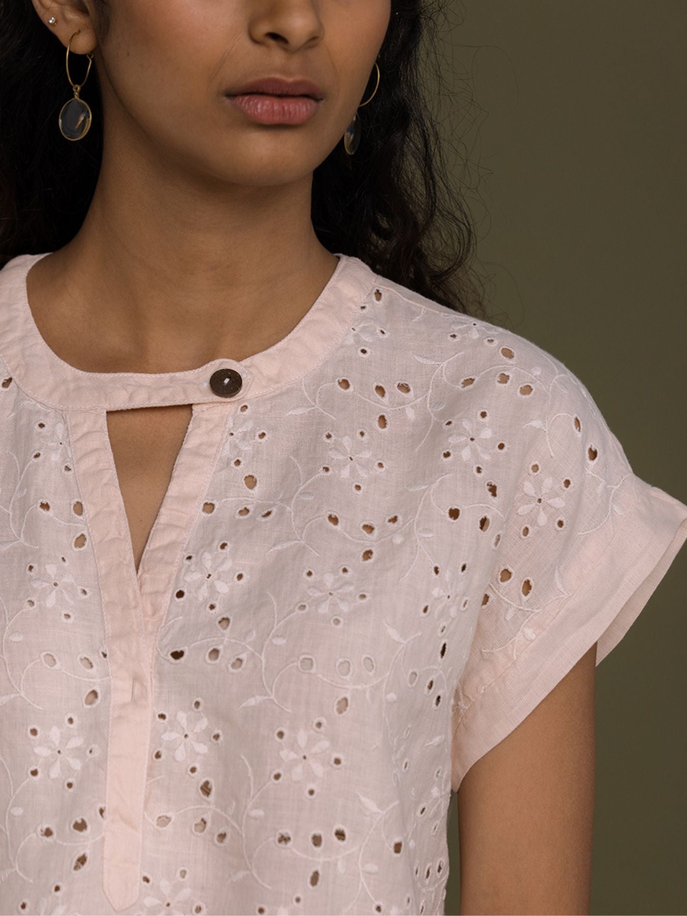 Releve Fashion Reistor Pink Under the Midnight Tree Short Sleeves Top Ethical Designer Brand Sustainable Fashion Conscious Clothing Purchase with Purpose Shop for Good