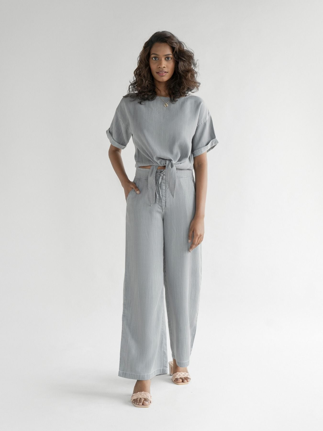 Releve Fashion Reistor Grey Walk in the Park Pants Ethical Designer Brand Sustainable Fashion Conscious Clothing Purchase with Purpose Shop for Good