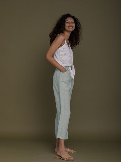 Releve Fashion Reistor Mint Weekend Wanderer Pants Ethical Designer Brand Sustainable Fashion Conscious Clothing Purchase with Purpose Shop for Good