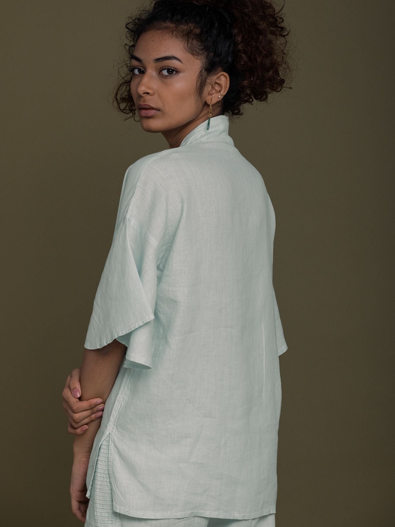 Releve Fashion Reistor Mint Wishing on Stardust Shirt Ethical Designer Brand Sustainable Fashion Conscious Clothing Purchase with Purpose Shop for Good