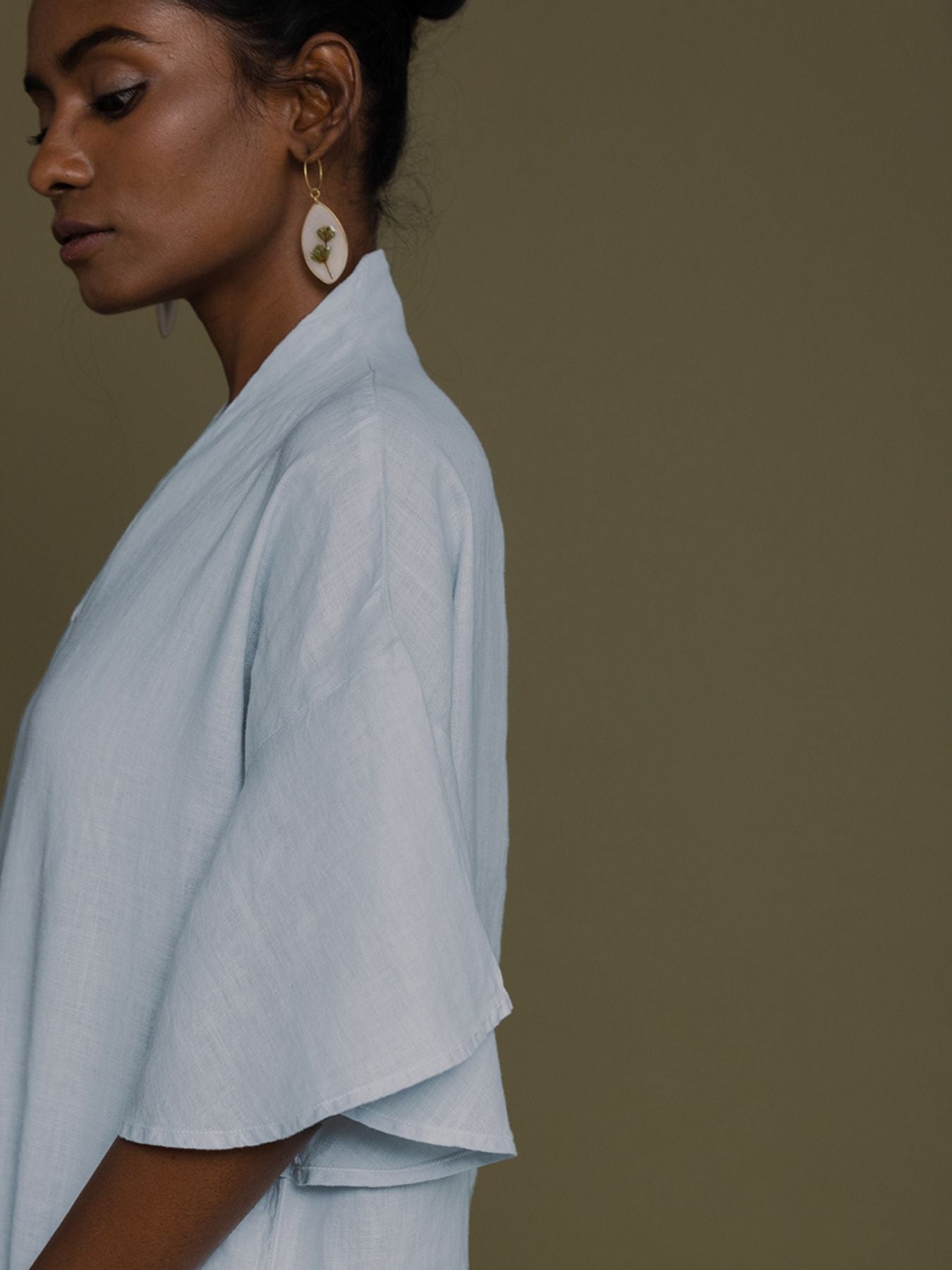 Releve Fashion Reistor Blue Wishing on Stardust Shirt Ethical Designer Brand Sustainable Fashion Conscious Clothing Purchase with Purpose Shop for Good