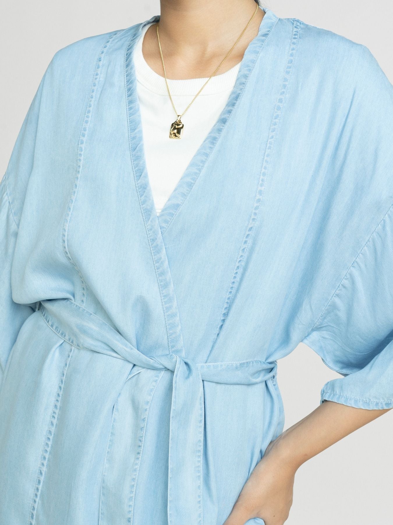 Releve Fashion Reistor Blue Wrapped in Happiness Jacket Ethical Designer Brand Sustainable Fashion Conscious Clothing Purchase with Purpose Shop for Good