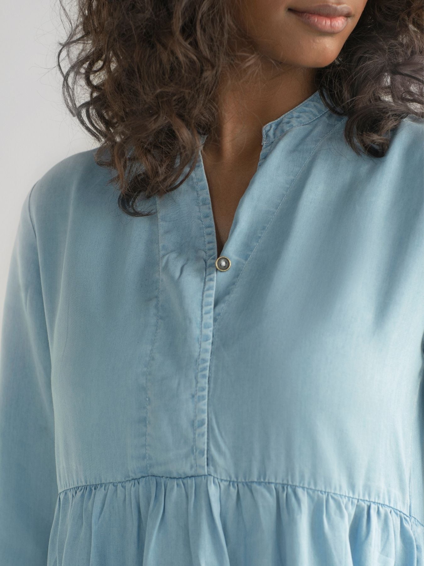 Releve Fashion Reistor Blue Dress Dawn to Dusk Ethical Designer Brand Sustainable Fashion Conscious Clothing Purchase with Purpose Shop for Good