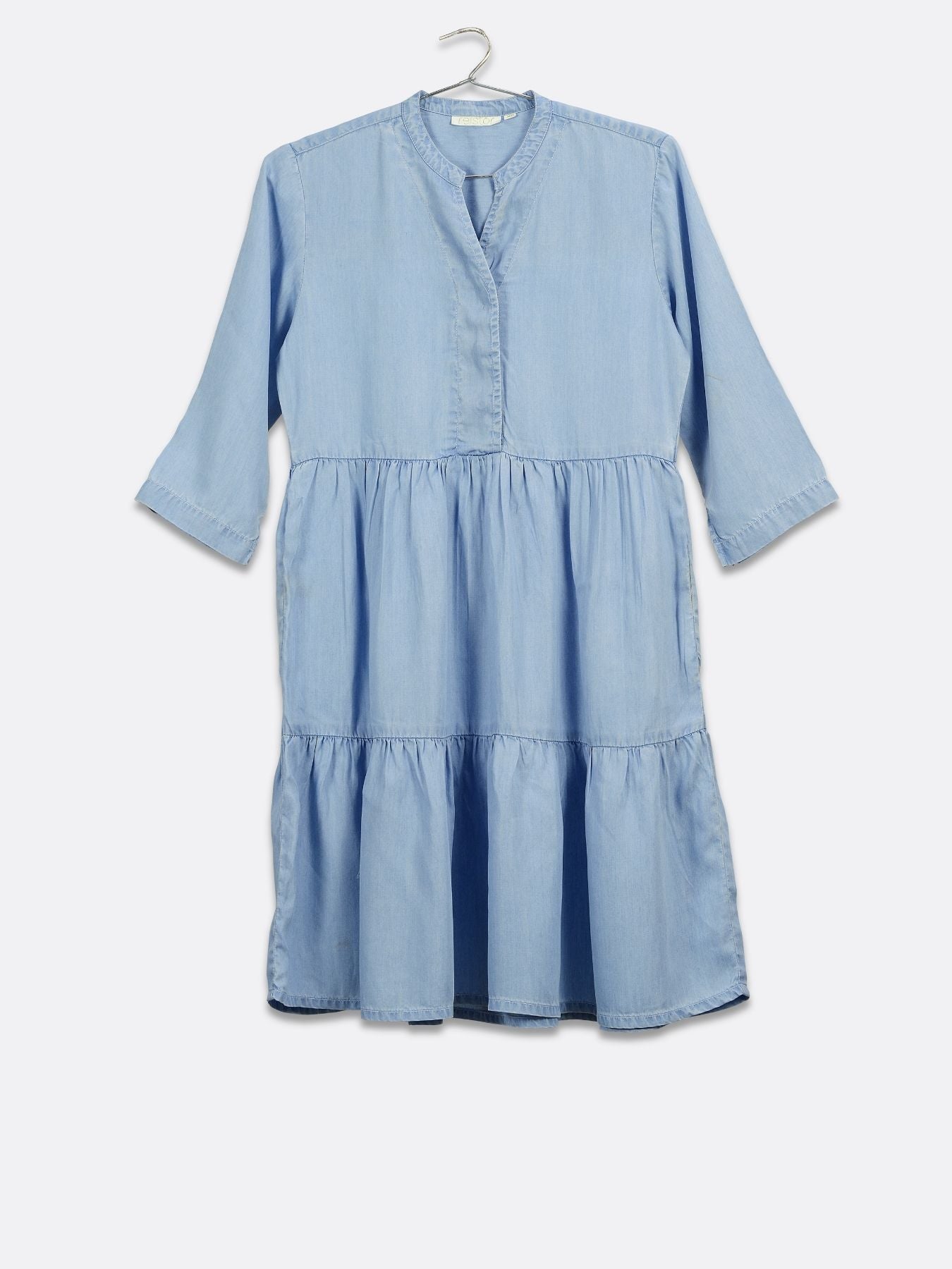 Releve Fashion Reistor Blue Dress Dawn to Dusk Ethical Designer Brand Sustainable Fashion Conscious Clothing Purchase with Purpose Shop for Good