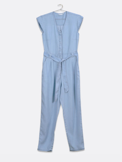 Relevé Fashion Reistor Blue Evening Chai Jumpsuit Ethical Designer Brand Sustainable Fashion Conscious Clothing Purchase with Purpose Shop for Good