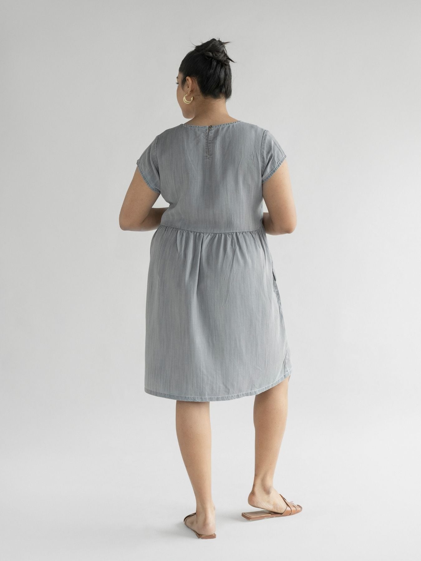 Releve Fashion Reistor Grey Moves like the Wind Sleeveless Dress Ethical Designer Brand Sustainable Fashion Conscious Clothing Purchase with Purpose Shop for Good