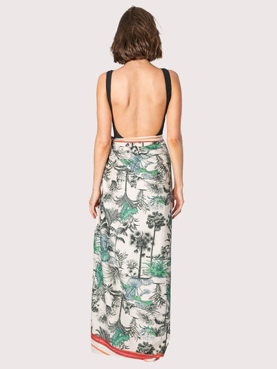 Releve Fashion SixtyNinety Floral Print Long Multiwear Sarong Coverup Sustainable Resort Wear Slow Fashion Conscious Clothing Ethical Designer Brand Purchase with Purpose Shop for Good