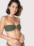 Brigitte Bandeau Crinkle Bikini Top, Green