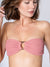 Brigitte Bandeau Crinkle Bikini Top in Rose