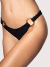 Releve Fashion SixtyNinety Black Brigitte Crinkle High-Cut Bikini Bottoms Sustainable Swimwear Beachwear Slow Fashion Conscious Clothing Ethical Designer Brand Purchase with Purpose Shop for Good