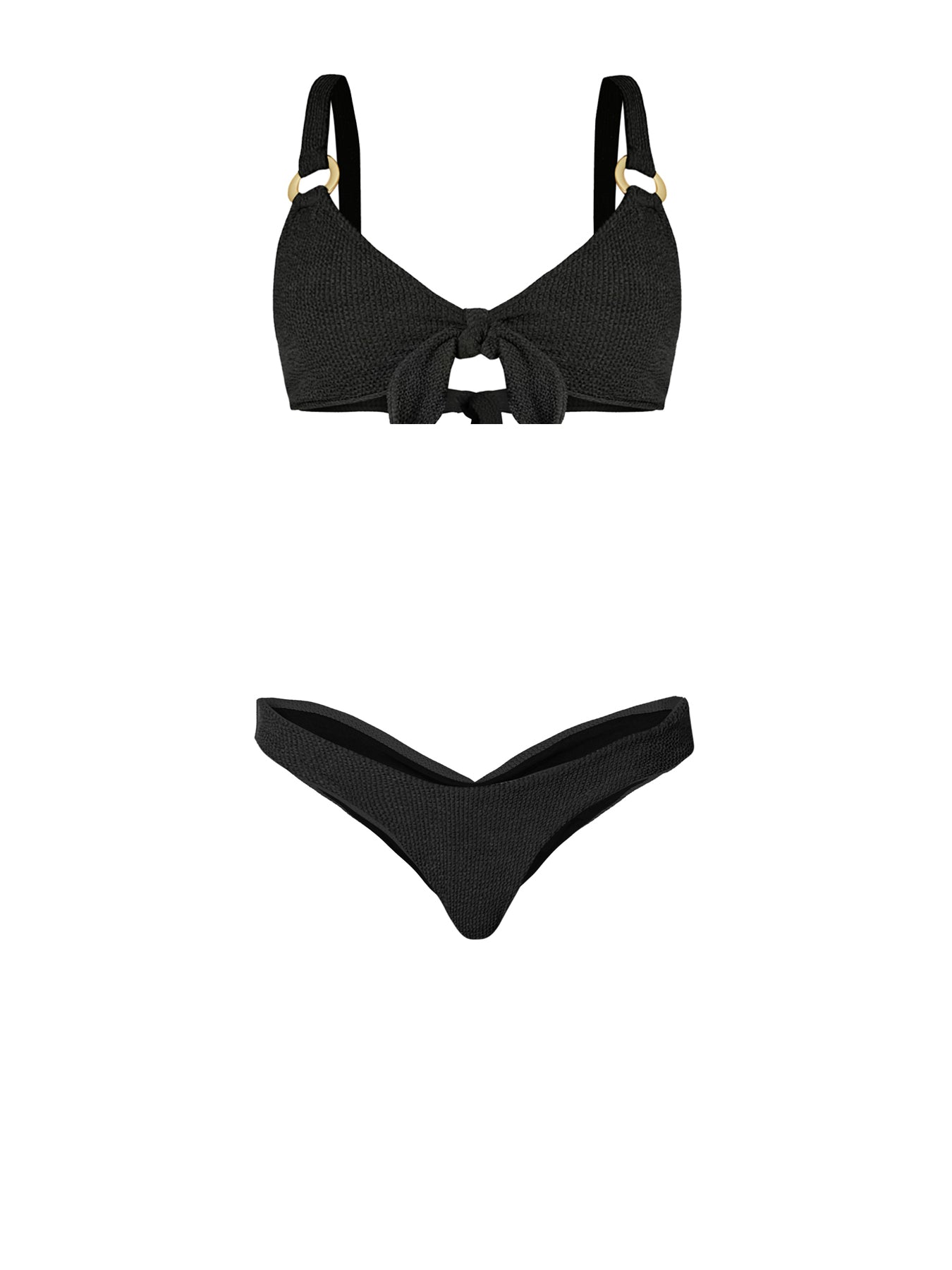 Releve Fashion SixtyNinety Black Cher Crinkle Bikini Bottoms Sustainable Swimwear Beachwear Slow Fashion Conscious Clothing Ethical Designer Brand Purchase with Purpose Shop for Good