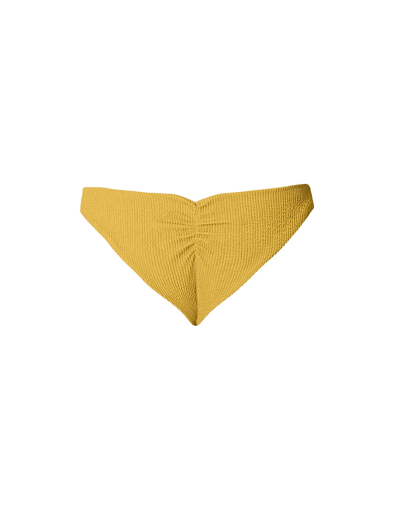 Releve Fashion SixtyNinety Mustard Yellow Sophia Textured Bikini Bottoms Swimsuit Sustainable Swimwear Beachwear Slow Fashion Conscious Clothing Ethical Designer Brand Purchase with Purpose Shop for Good