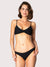 Sophia Textured Bikini Top, Black