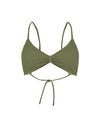 Releve Fashion SixtyNinety Sophia Textured Bikini Top in Green Sustainable Swimwear Beachwear Slow Fashion Conscious Clothing Ethical Designer Brand Purchase with Purpose Shop for Good