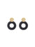 Fran Earrings, Gold / Black