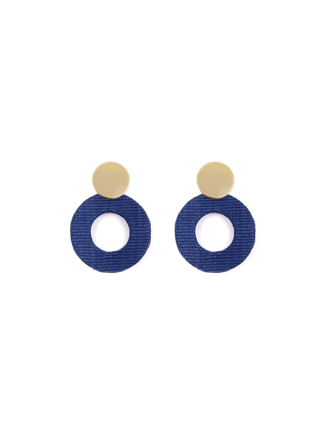 Fran Earrings, Gold / Blue