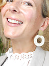 Releve Fashion Soli & Sun Gold and Cream Fran Earrings Ethical Designers Sustainable Fashion Brands Purchase with Purpose Shop for Good