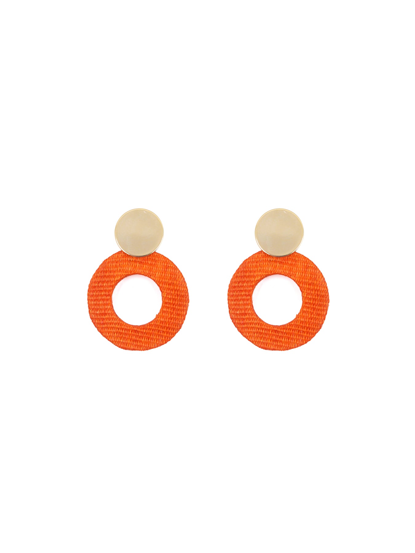 Releve Fashion Soli & Sun Gold and Orange Fran Earrings Ethical Designers Sustainable Fashion Brands Purchase with Purpose Shop for Good