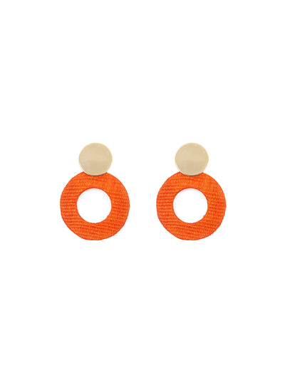 Releve Fashion Soli & Sun Gold and Orange Fran Earrings Ethical Designers Sustainable Fashion Brands Purchase with Purpose Shop for Good