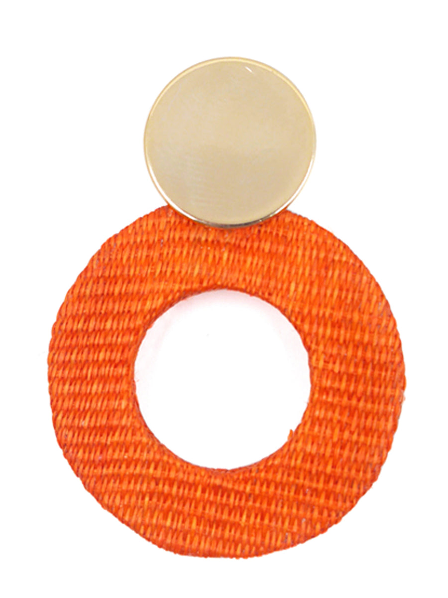 Fran Earrings, Gold / Orange