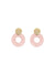 Fran Earrings, Gold / Pink