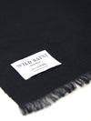 Releve Fashion Wild Saint London Black Lightweight 100% Cashmere Scarf Sustainable Luxury Fashion Conscious Clothing and Accessories Ethical Designer Brand Animal-friendly Cruelty-free Handcrafted Purchase with Purpose Shop for Good